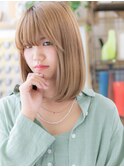*bliss川口*ハイトーンで外国人風☆グロスストレートミディa