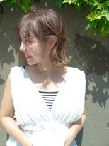 ルティア 池袋(Lutia) 外はね可愛いベージュボブ