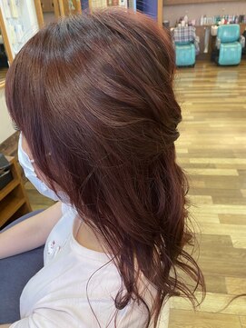 ルアージュ 調布店 ローズブラウン×セミロング