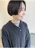 ノーバング丸みボブ
