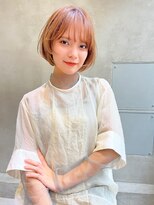 表参道roijir　ハイトーンピンク ×丸みボブ