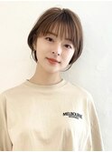 前髪あり耳掛け丸みくびれボブ/20代/30代/40代/ショート(蘭)