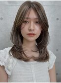 伸ばしかけフルバングミディアムボブ20代30代ハッシュカット