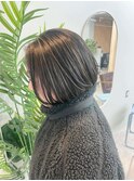 ハンサムショート/前髪なし/ハイライト/plum./相模大野