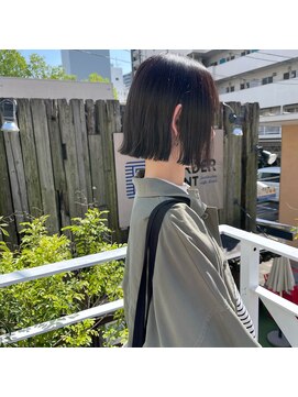 ミント(mint) 切りっぱなしボブ/ミニボブ/ボブ/グレージュ/ミント