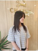 山中のシャギーカット