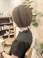 オネスト 八柱店(onest) ハイライト×ミルクティーボブ/前髪/アンブレラカラー/八柱