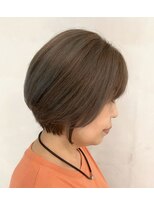 ゲイン(Gain)&nbsp;白髪ぼかし〈アッシュブラウン〉大人ショートボブ/池下/白髪