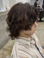 ココ 本八幡(KOKO)&nbsp;□波巻きパーマ#センターパートダークアッシュミディアムパーマ