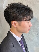 ニアウ 高崎店(Niau)&nbsp;メンズセンターパートフェザーパーマ群馬高崎眉毛韓国