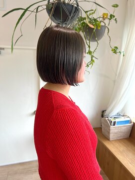 オーシャン(Ocean) 【OceanHair&Life田中愛梨】ミニボブ/オリーブ/アッシュ/学生