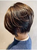 美しいシルエット◎大人上品ショートボブ/艶感/髪質改善