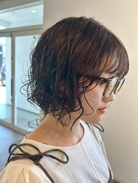 ミルヘアデザイン(mil hair design) パーマ 髪質改善 艶髪 ミディアムレイヤー 学割24