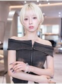 20代30代切りっぱなし顔周りレイヤーボブ/髪質改善/外ハネ