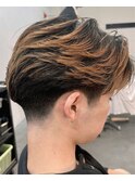 奈良men'sテーパーフェードフェザーパーマフェザーショート