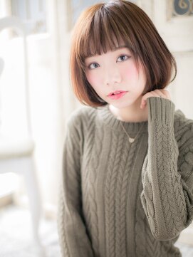 モッズ ヘア 福岡姪浜店(mod's hair) mod's姪浜/ぱっつん前髪大人ガーリー前下がり小顔Aラインボブj