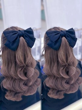 ヘアセットアリエス(aries) シンプルハーフアップ