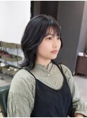 顔まわりレイヤーボブ
