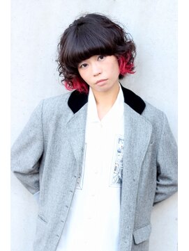 トータルビューティーステラ(TOTAL BEAUTY STELLA) 無造作なクシャクシャボブ×レッド