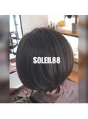 ショートボブ グレーアッシュ