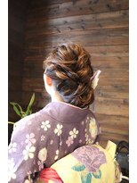 ミックスカール(Mixcurl)&nbsp;結婚式 和装編み込みアップ