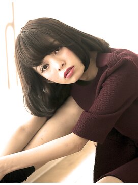 グッデイ ヘアー(GOOD DAY HAIR) センターパート ボルドー クラシカル ワンレン 大人ボブ 下北沢
