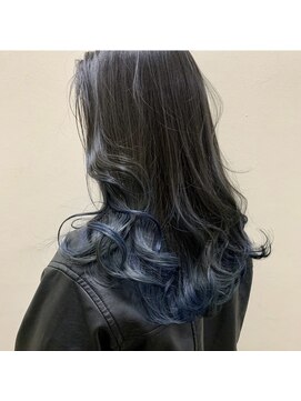 エストアール フクオカ 福岡博多店(est-r. Fukuoka) ネイビー/艶カラー/韓国ヘア/博多