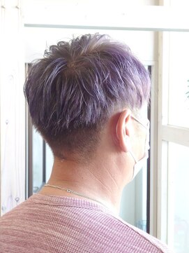 クラウド ナイン ブランシュ(CLOUD Nine blanche) ペールラベンダー×刈り上げマッシュ