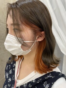 リアン 上尾店(Rien) マロンベージュ/Aラインボブ/かきあげ[上尾駅/バレイヤージュ]