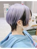 ツートンカラー　ホワイトアッシュ　ショートヘア