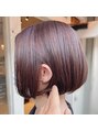 グラムヘアデザイン(g. hair design) 赤が映えるハイライト&グラカラー。単色では出ない立体感が◎