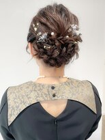 くびれヘアアプリコットオレンジ夏ヘアハイライトカラー