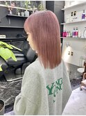 韓国風《ピンクブラウン》ハイトーン/ケアブリーチ/ダブルカラー