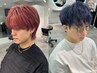メンズカット＋ブリーチダブルカラー[千葉駅/MEN'S/メンズカラー/学割U24]