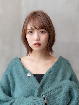 ケアリー 成増(Carelly) 大人かわいい前髪セシルカットココアブラウンフリンジウェーブ