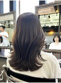 シナモンベージュ ミディアムロング 【山崎 輝】