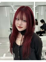 アマトウキョウ アユンチェ(AMA TOKYO×AYUNCHE) 落ちる赤×ロングレイヤー