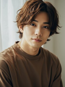 ベイショア(Bay Shore NY) メンズパーマ/ナチュラルブラウン/ニュアンスパーマ