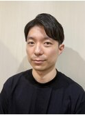 七三分けツーブロックナチュラル
