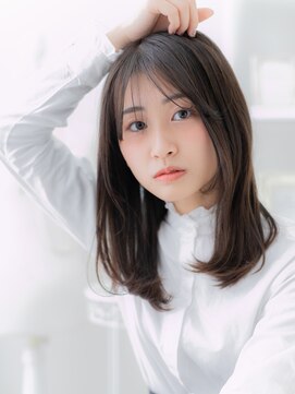 モッズヘア 越谷(mod's hair) グレーベージュセンターパートエアストレートh4越谷20代30代40代