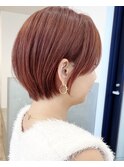 【Say.福岡】丸みショート×テラコッタカラー×耳かけショート