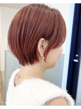 セイドット フクオカ(Say.FUKUOKA) 【Say.福岡】丸みショート×テラコッタカラー×耳かけショート