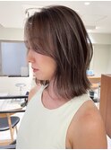 ボブ/ショート/レイヤーカット/顔まわり/白髪ぼかし/ハイライト