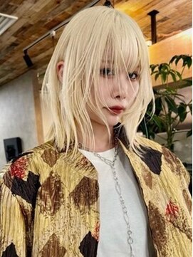 ネハス 名古屋栄店(nehus.) ブリーチ/クラゲヘアー/小顔に見せるヘア/ココアベージュ