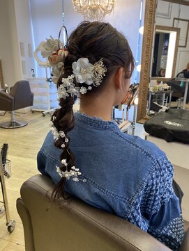 コワファースト 大分(COIFF1RST) 成人式/編みおろしスタイル/ポニーテールポニー/振袖