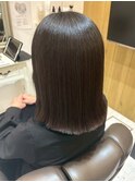 外はねボブ/上品ロブ/透明感/大人可愛い/アッシュブラウン/小顔