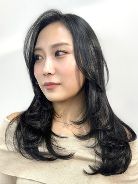 ヴェイン 渋谷(vain) ココアブラウンダークアッシュミディアムレイヤー