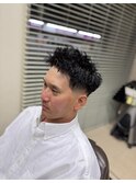 スパイキーショート×スキンフェード