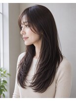 ミュート たまプラーザ店(MUTE)&nbsp;ロングレイヤー/ショコラピンク/40代ヘアスタイル