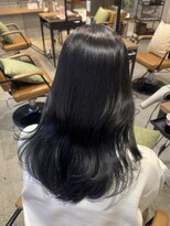 ラボヌールヘアーパルフェ 大宮西口店(La Bonheur hair parfait)&nbsp;ブルーブラック/暗髪艶カラー/韓国ヘア/透明感